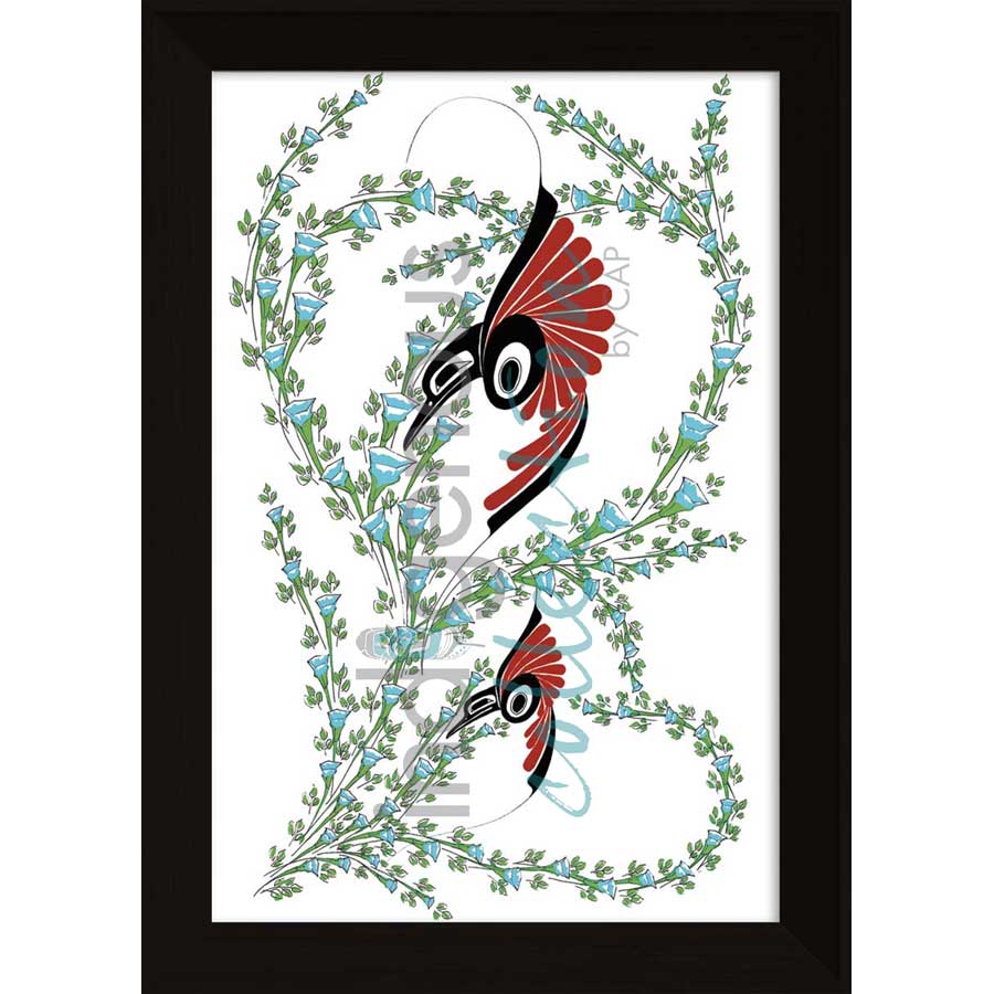 Hummingbirds by artist Danny Dennis - Tsimshian . Indigenous Collection