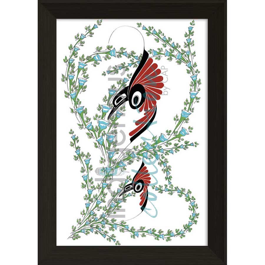 Hummingbirds by artist Danny Dennis - Tsimshian . Indigenous Collection