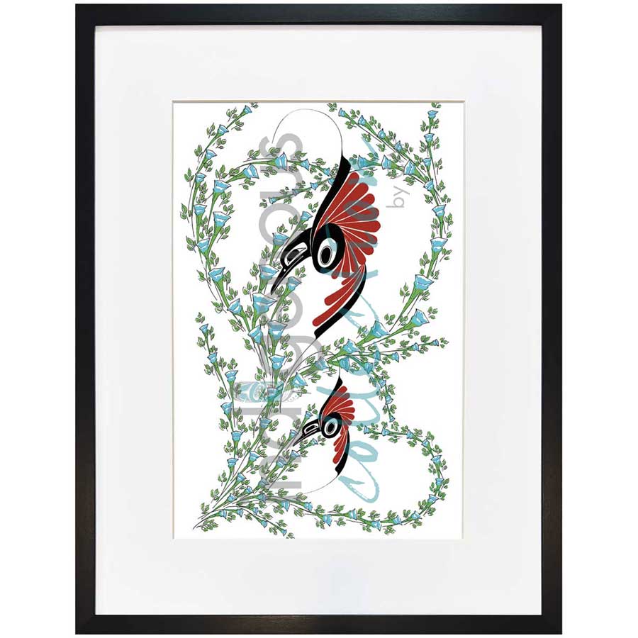 Hummingbirds by artist Danny Dennis - Tsimshian . Indigenous Collection