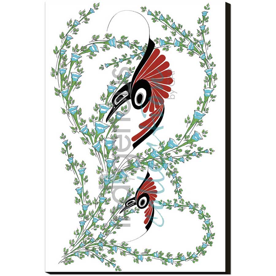 Hummingbirds by artist Danny Dennis - Tsimshian . Indigenous Collection
