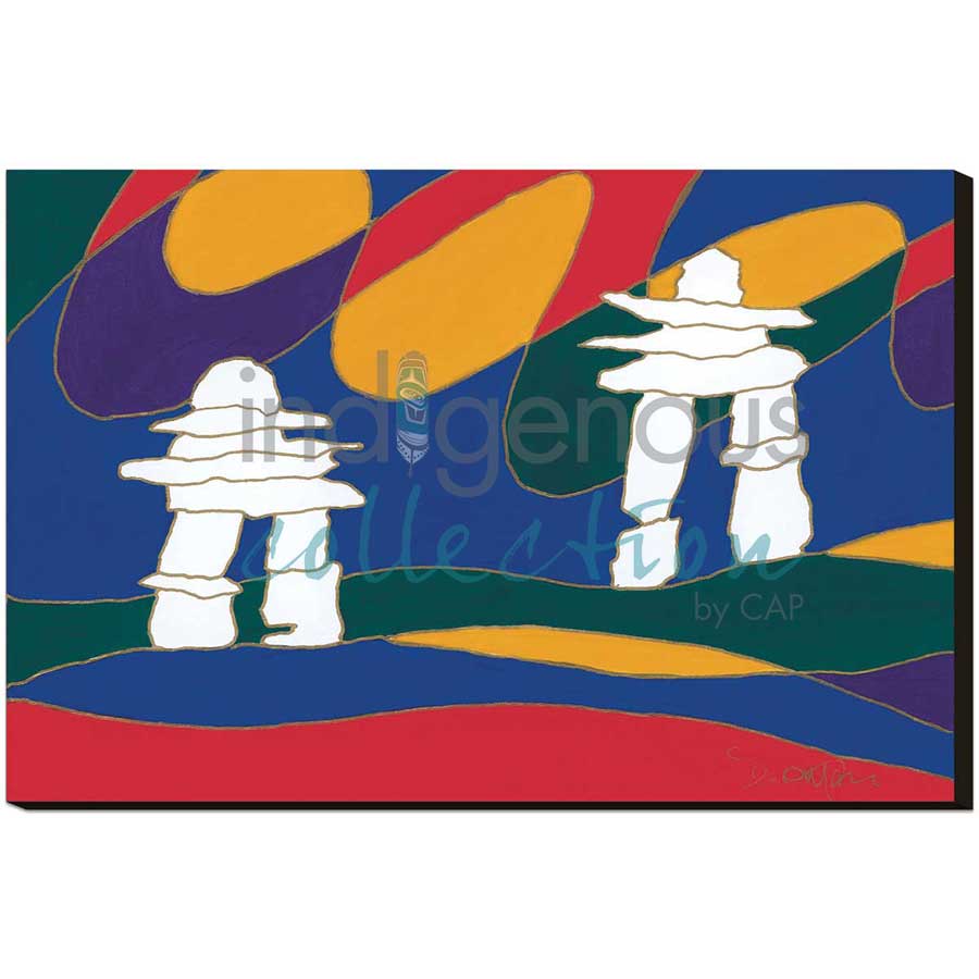 Inukshuk I by artist Dawn Oman - Denesuline (Chipewyan). Indigenous Collection
