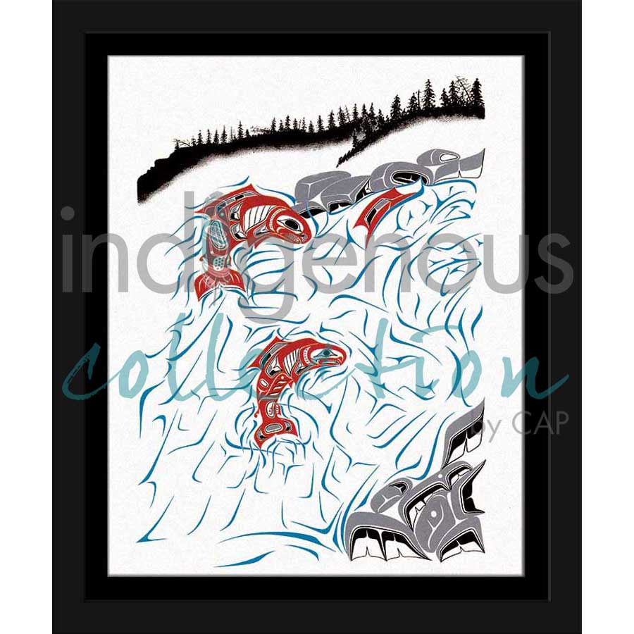 Up the Creek by artist Richard Shorty - Northern Tutchone. Indigenous Collection