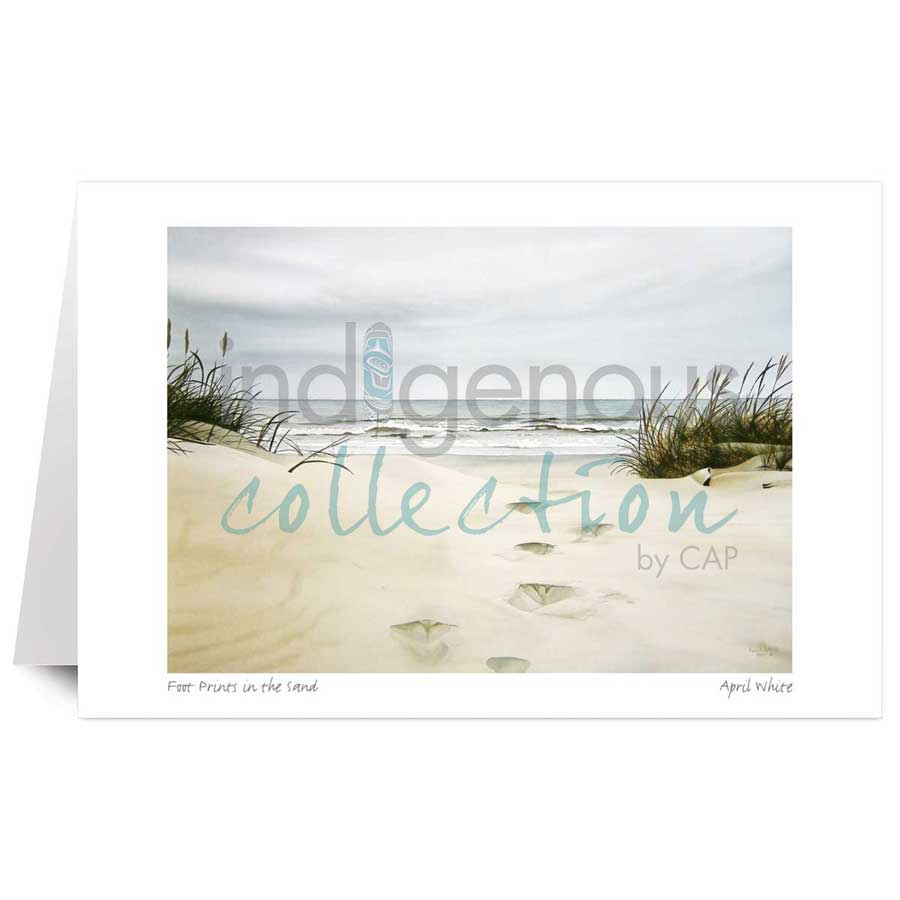 Foot Prints in the Sand by artist April White