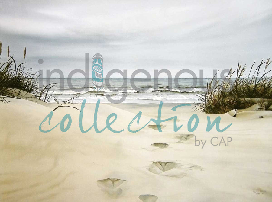 Foot Prints in the Sand by artist April White