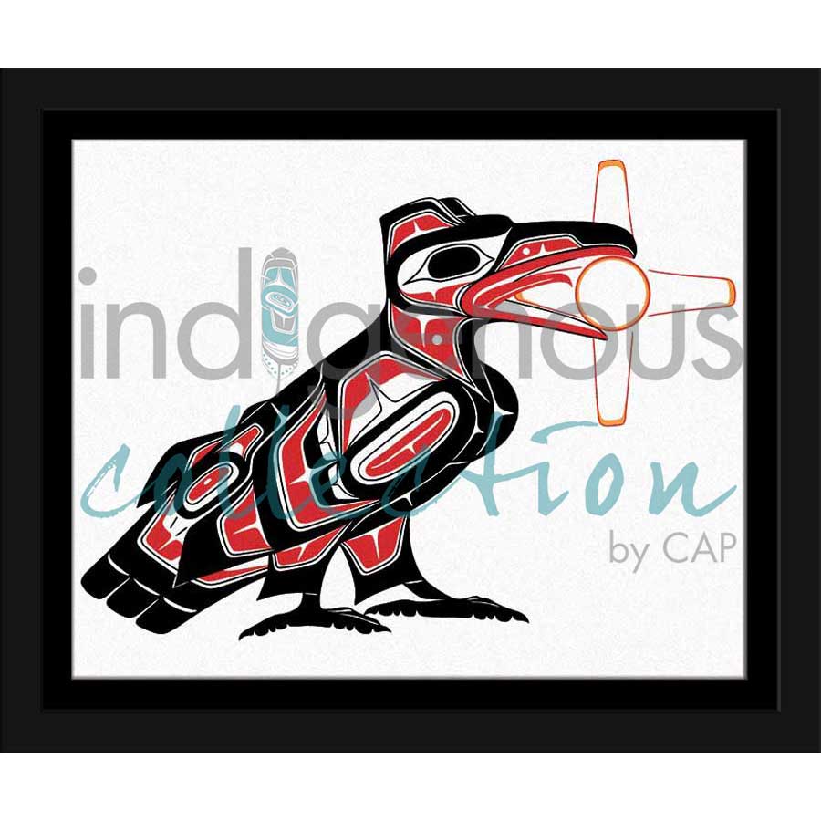 Raven Stealing the Sun by artist Richard Shorty - Northern Tutchone. Indigenous Collection