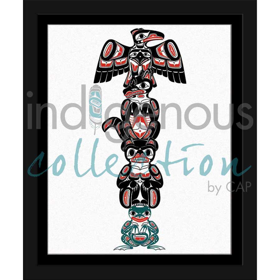Totem by artist Richard Shorty - Northern Tutchone. Indigenous Collection