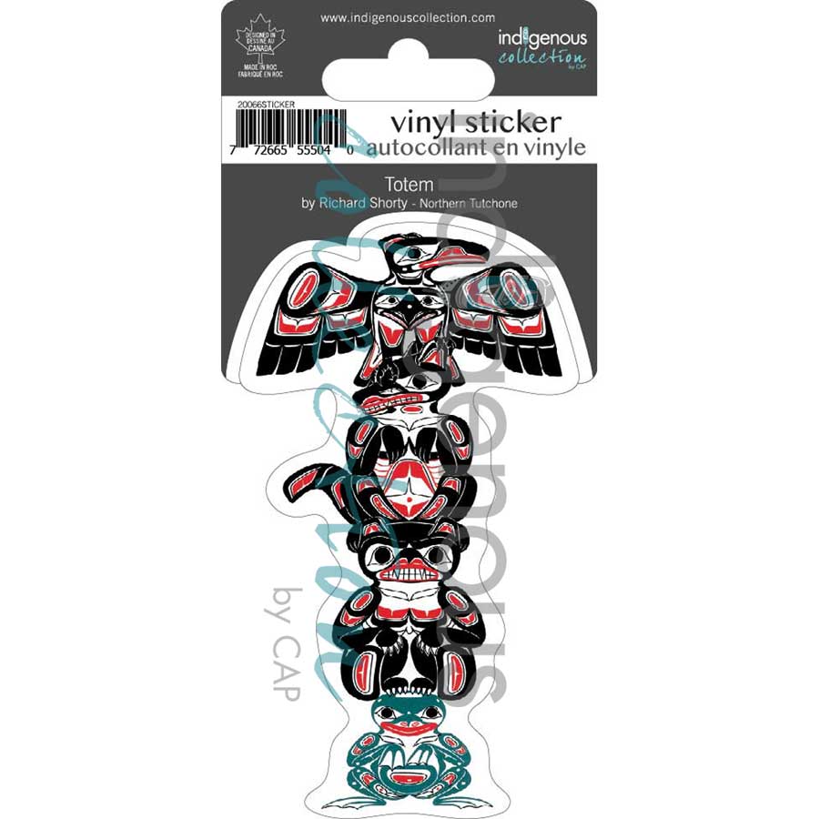 Totem Vinyl Die-Cut Sticker by artist Richard Shorty
