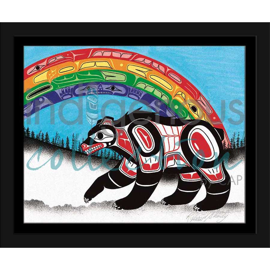 Rainbow Bear by artist Richard Shorty - Northern Tutchone. Indigenous Collection