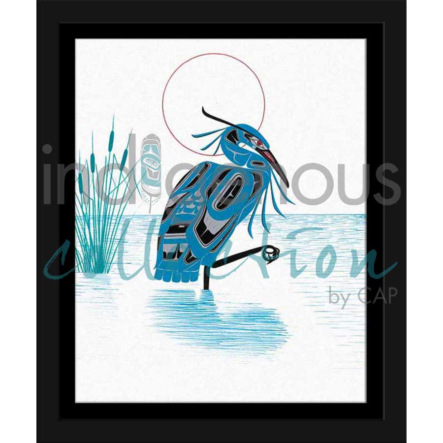 Blue Heron by artist Richard Shorty - Northern Tutchone. Indigenous Collection