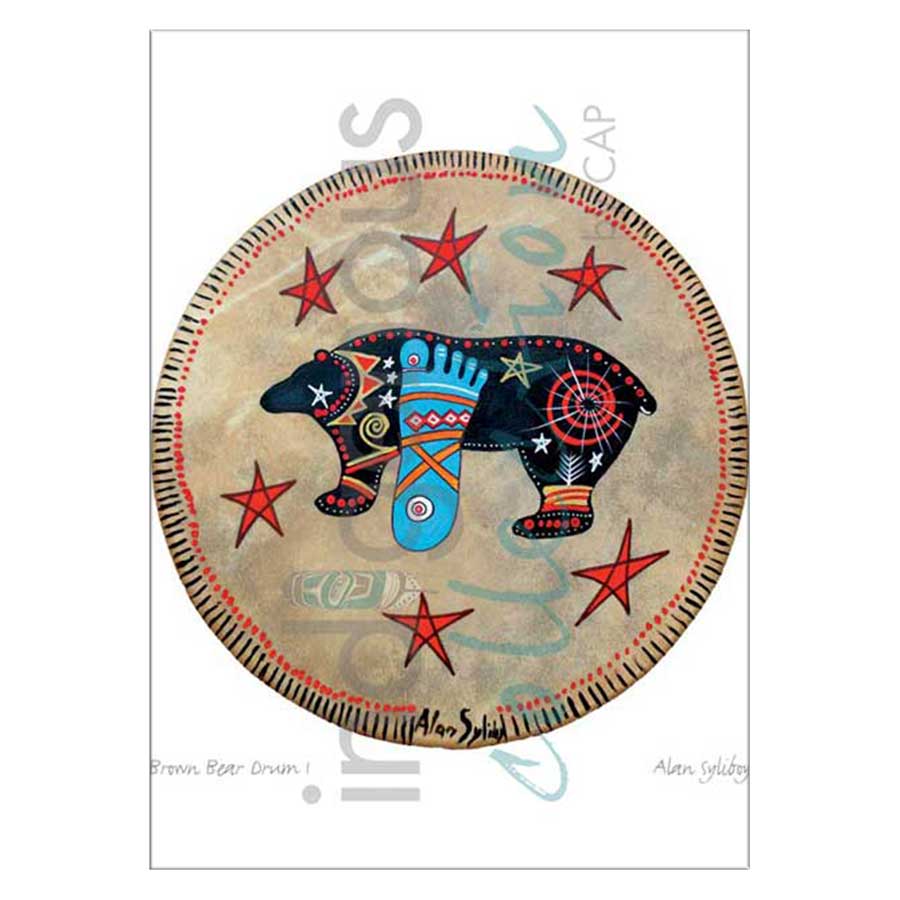 Brown Bear Drum I Canvas Prints