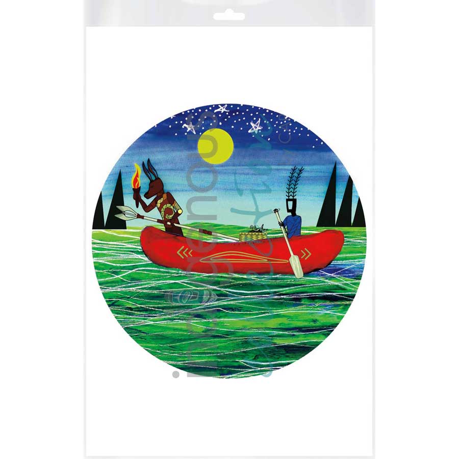 Wolverine & Little Thunder Drum by artist Alan Syliboy - Mi'kmaq. Indigenous Collection