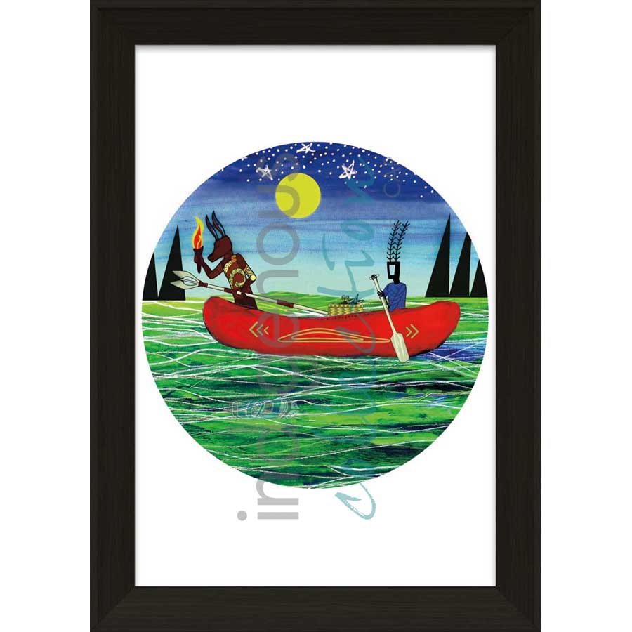 Wolverine & Little Thunder Drum by artist Alan Syliboy - Mi'kmaq. Indigenous Collection