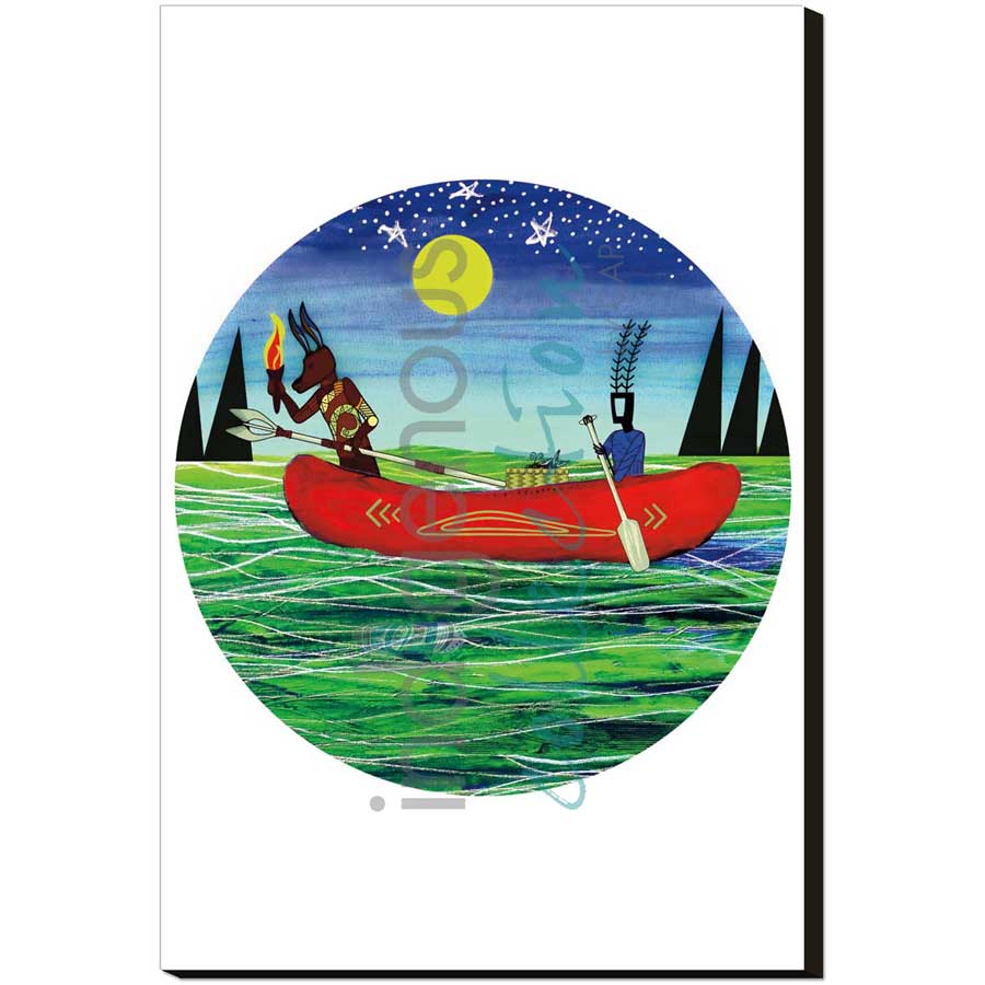 Wolverine & Little Thunder Drum by artist Alan Syliboy - Mi'kmaq. Indigenous Collection