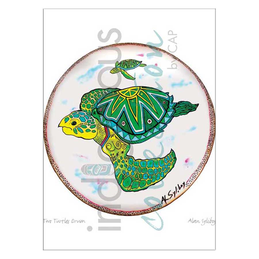 Two Turtles Drum Canvas Prints