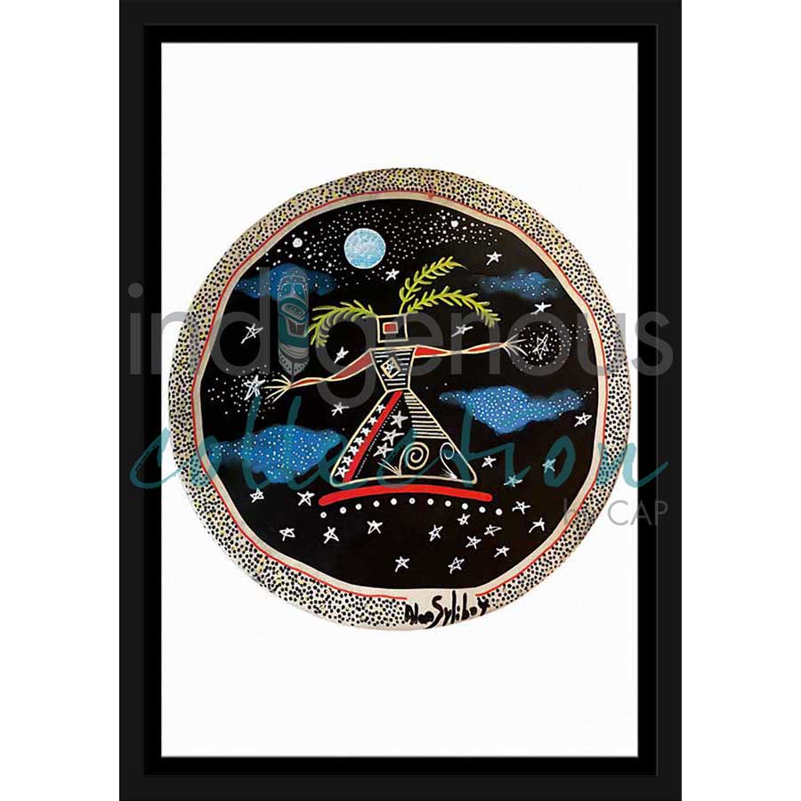 Spirit Woman Drum I by artist Alan Syliboy - Mi'kmaq. Indigenous Collection
