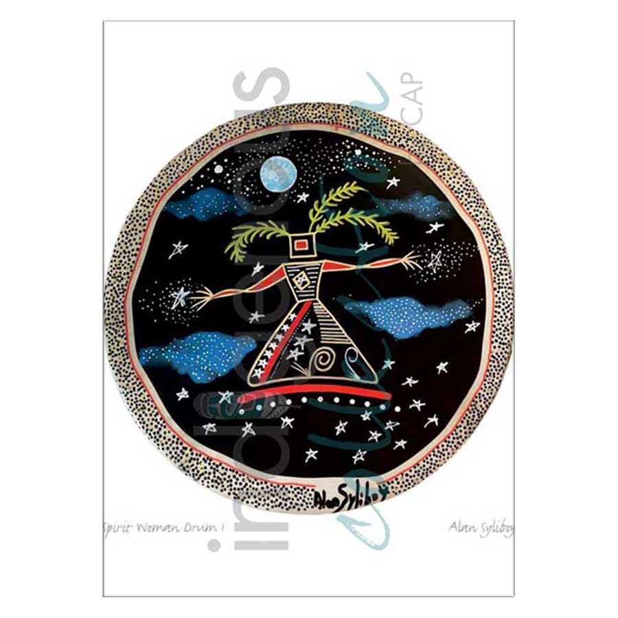 Spirit Woman Drum I Canvas Prints