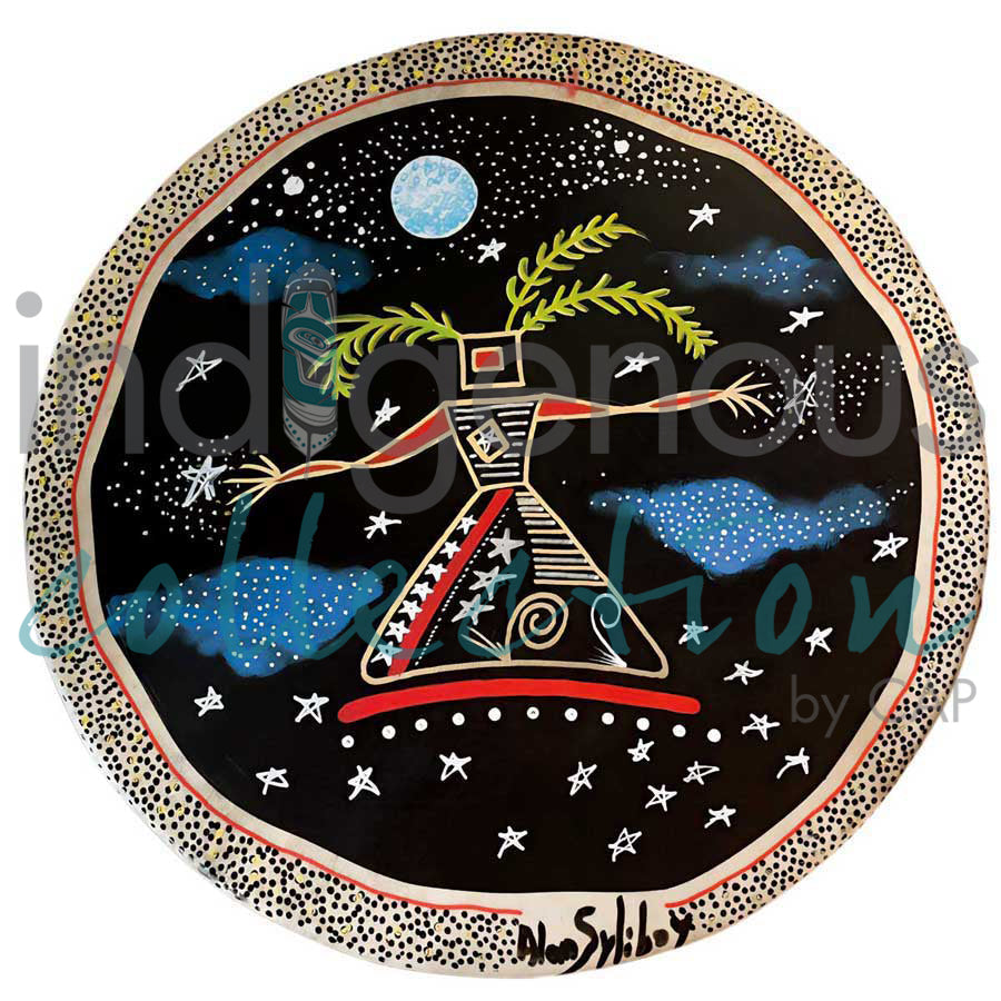 Spirit Woman Drum I by artist Alan Syliboy
