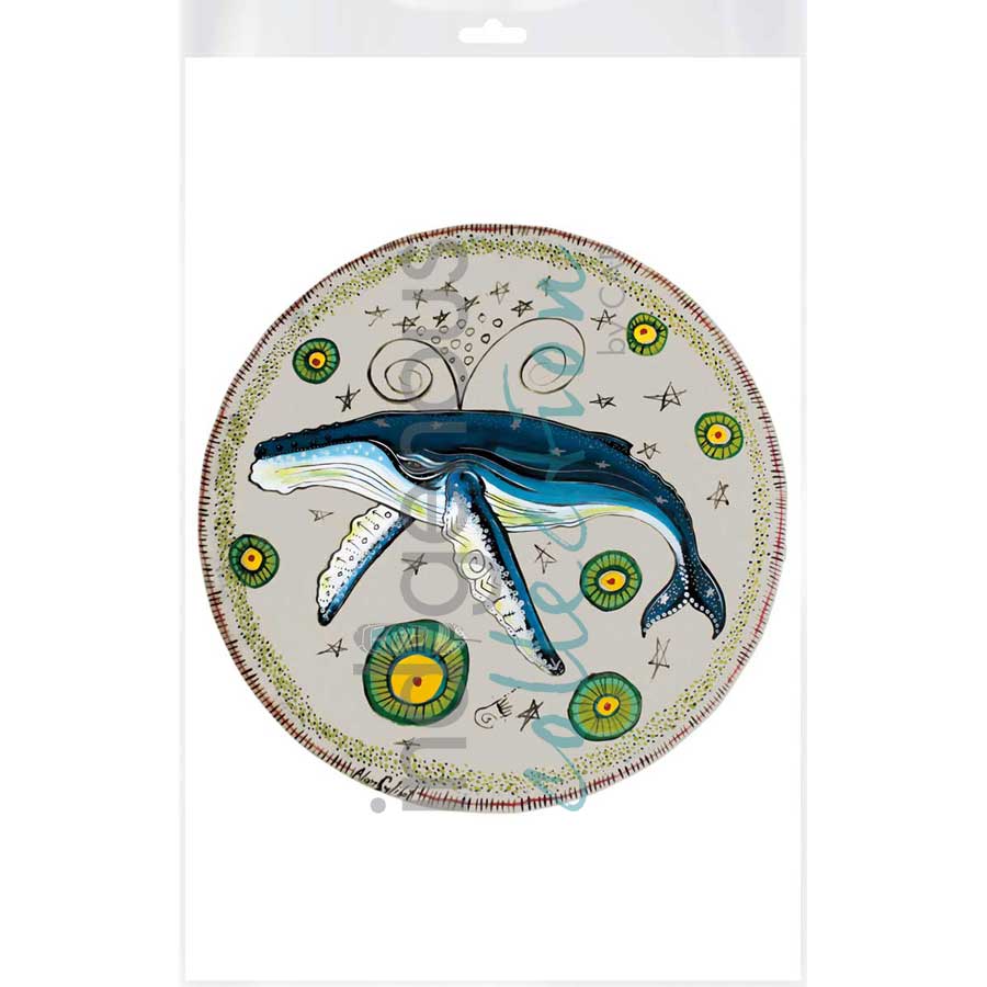 Humpback Whale Drum I by artist Alan Syliboy - Mi'kmaq. Indigenous Collection