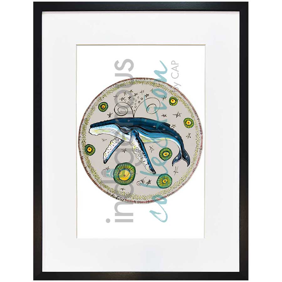 Humpback Whale Drum I by artist Alan Syliboy - Mi'kmaq. Indigenous Collection