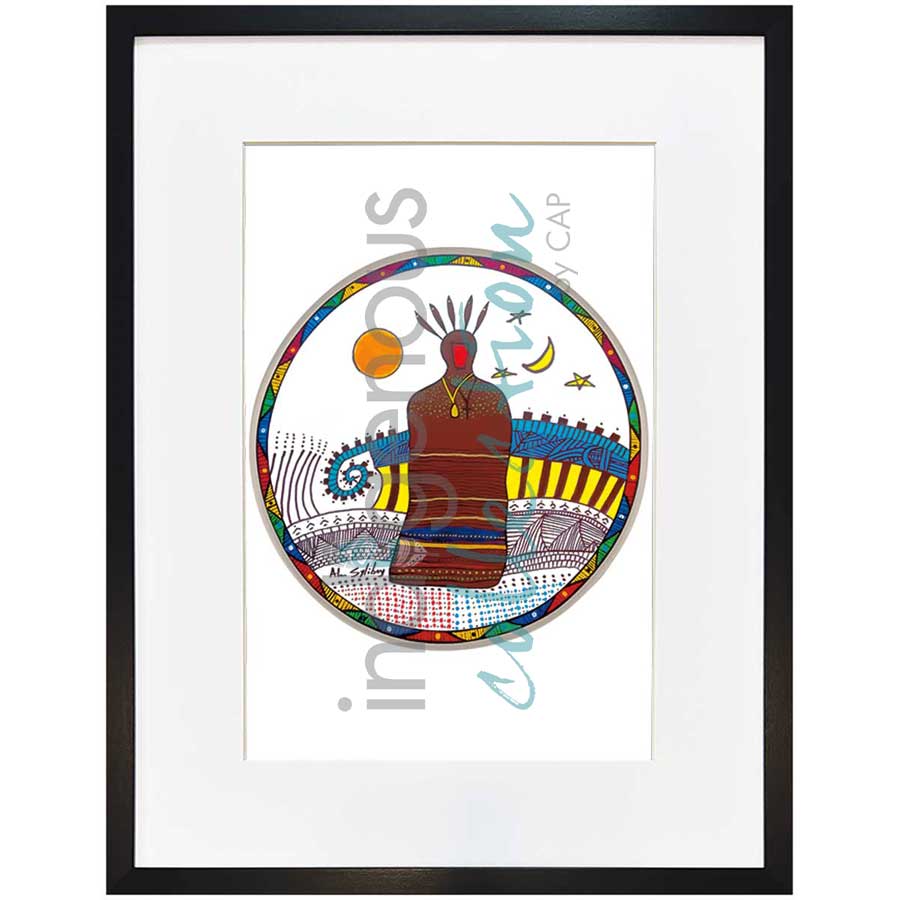 Membertou Drum by artist Alan Syliboy - Mi'kmaq. Indigenous Collection