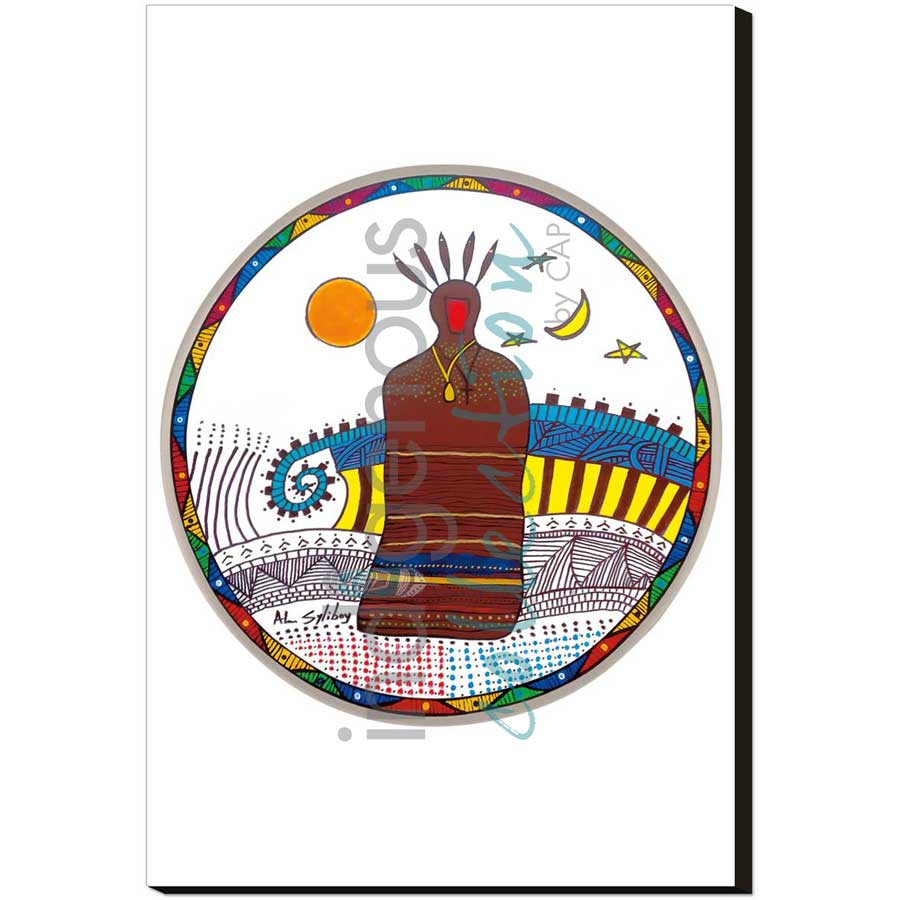 Membertou Drum by artist Alan Syliboy - Mi'kmaq. Indigenous Collection