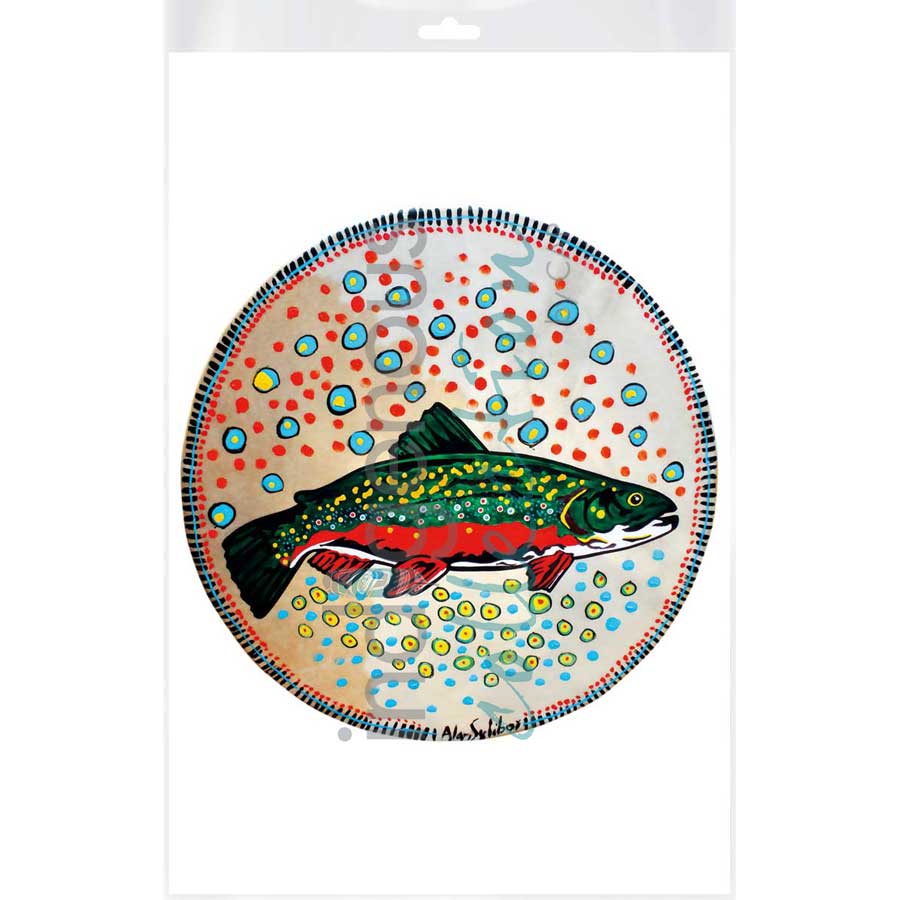 Trout Drum by artist Alan Syliboy - Mi'kmaq. Indigenous Collection