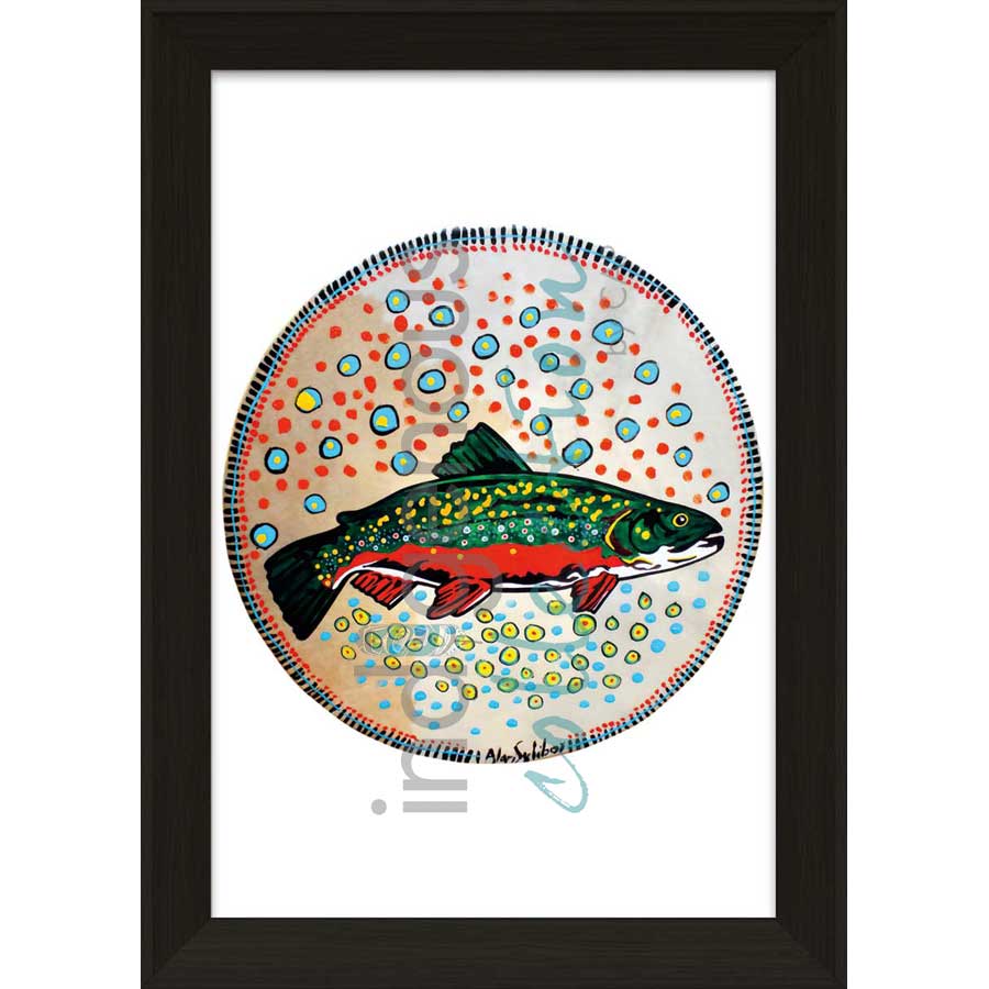 Trout Drum by artist Alan Syliboy - Mi'kmaq. Indigenous Collection