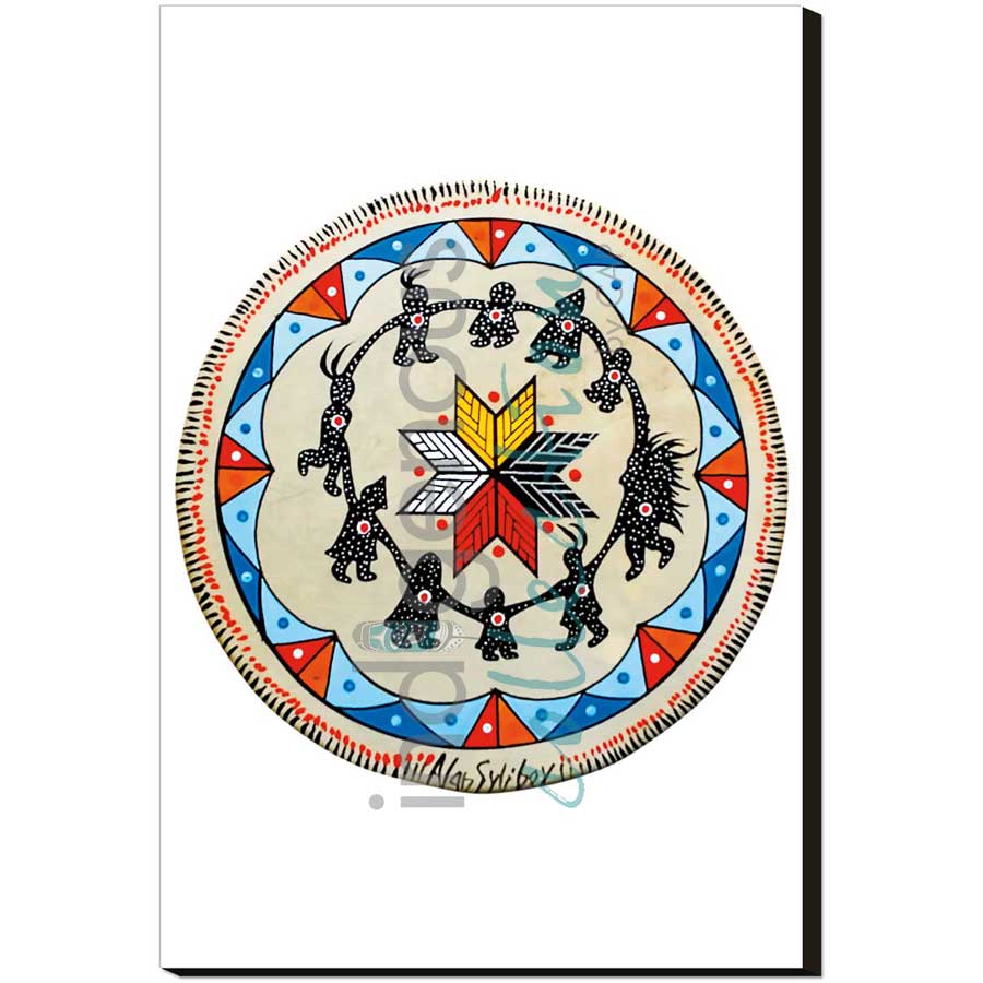 Round Dance Drum by artist Alan Syliboy - Mi'kmaq. Indigenous Collection