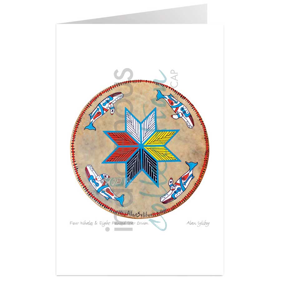 Humpback Breaching on Midnight Sky by artist Alan Syliboy