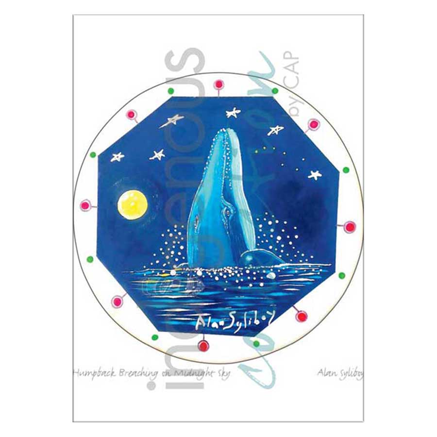 Four Whales & Eight Pointed Star Drum Canvas Prints