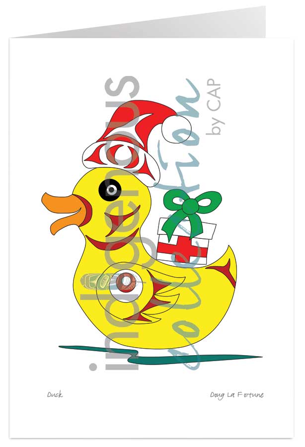 Duck 5 x 7 Art Card by artist Doug La Fortune. Indigenous Collection