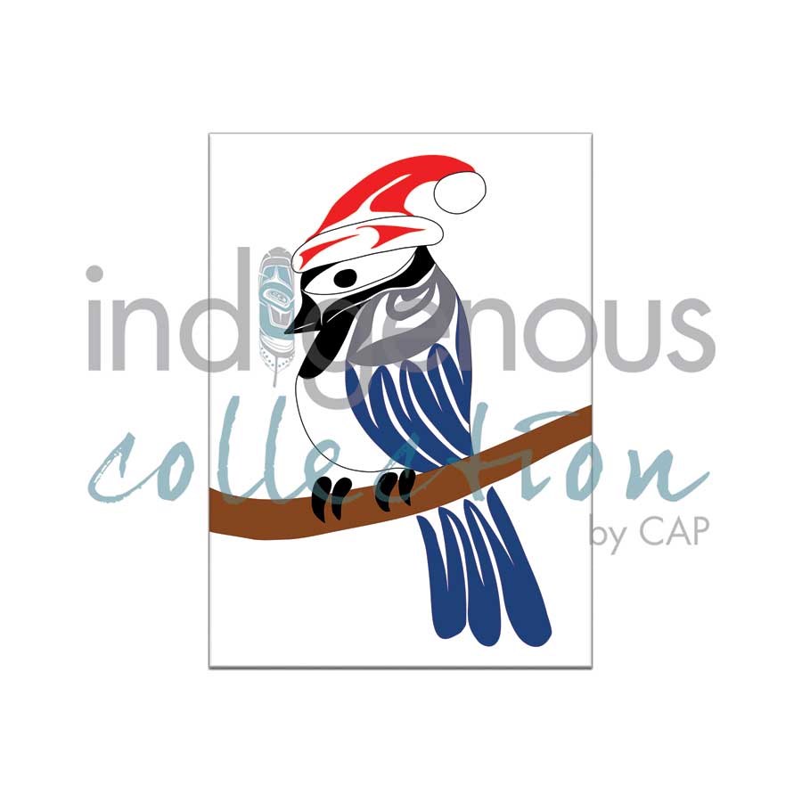 Jay Loves Christmas by artist Doug La Fortune - Coast Salish