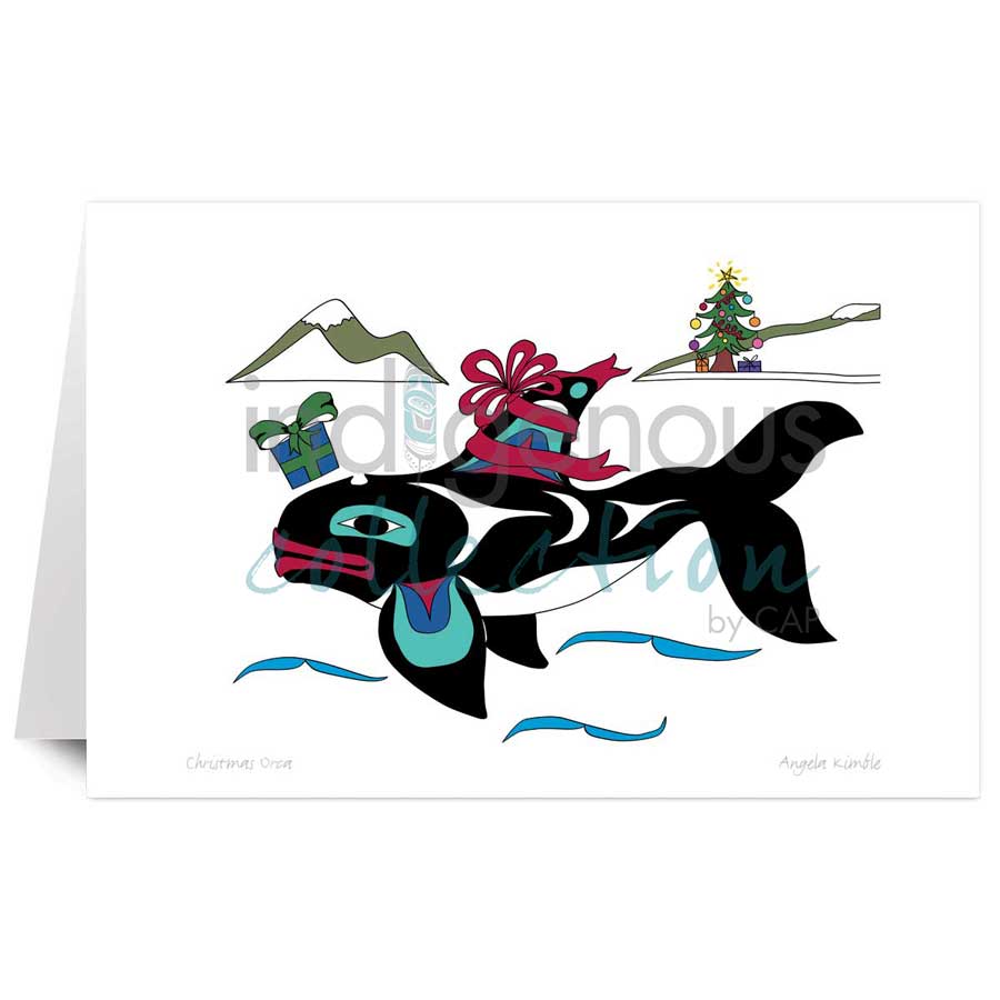 Christmas Orca by artist Angela Kimble