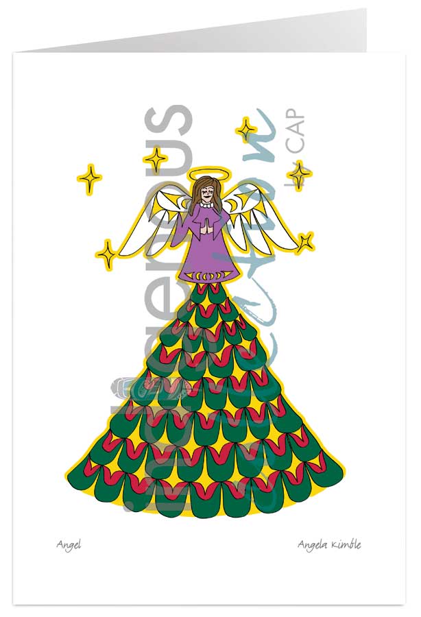 Angel 5 x 7 Art Card by artist Angela Kimble. Indigenous Collection