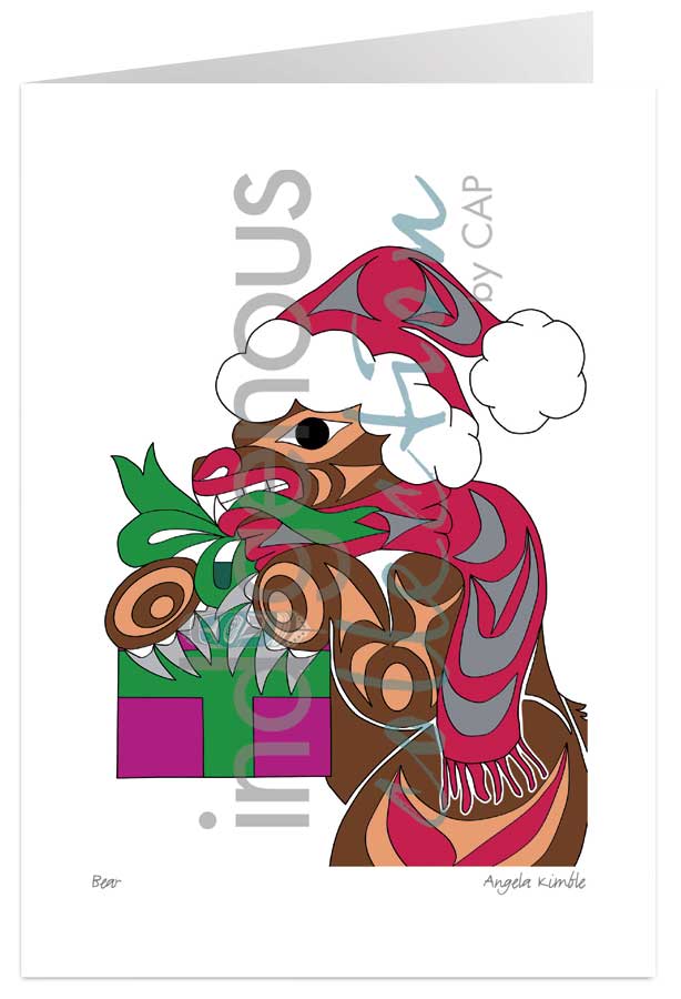 Bear 5 x 7 Art Card by artist Angela Kimble. Indigenous Collection