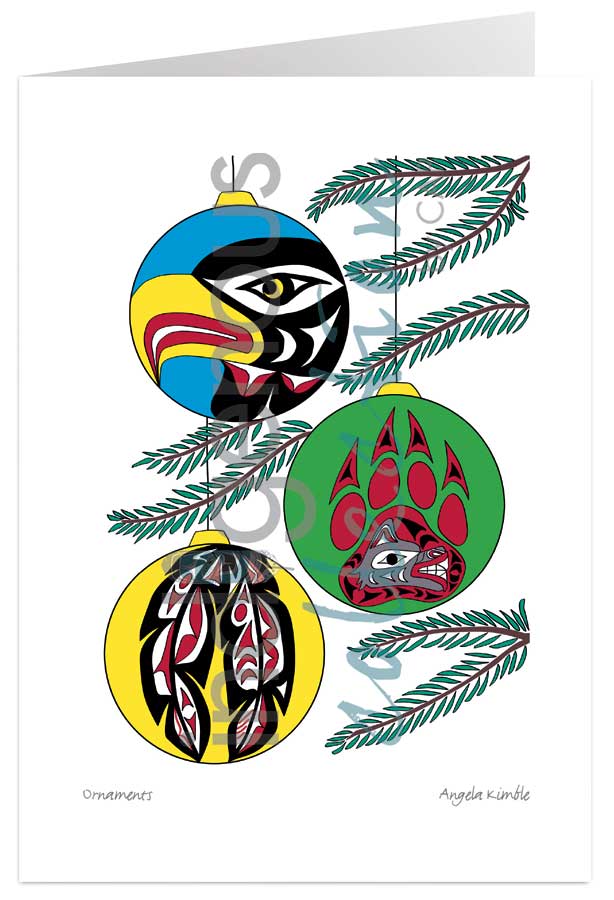 Ornaments 5 x 7 Art Card by artist Angela Kimble. Indigenous Collection