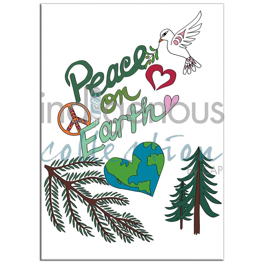 Peace On Earth by artist Angela Kimble - Coast Salish / Nuu-Chah-Nulth