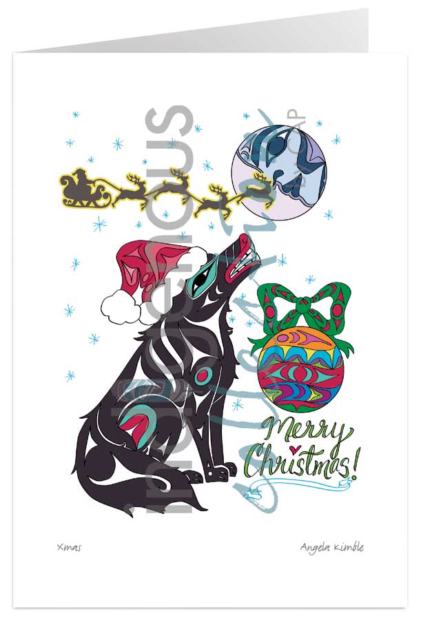 Xmas 5 x 7 Art Card by artist Angela Kimble. Indigenous Collection