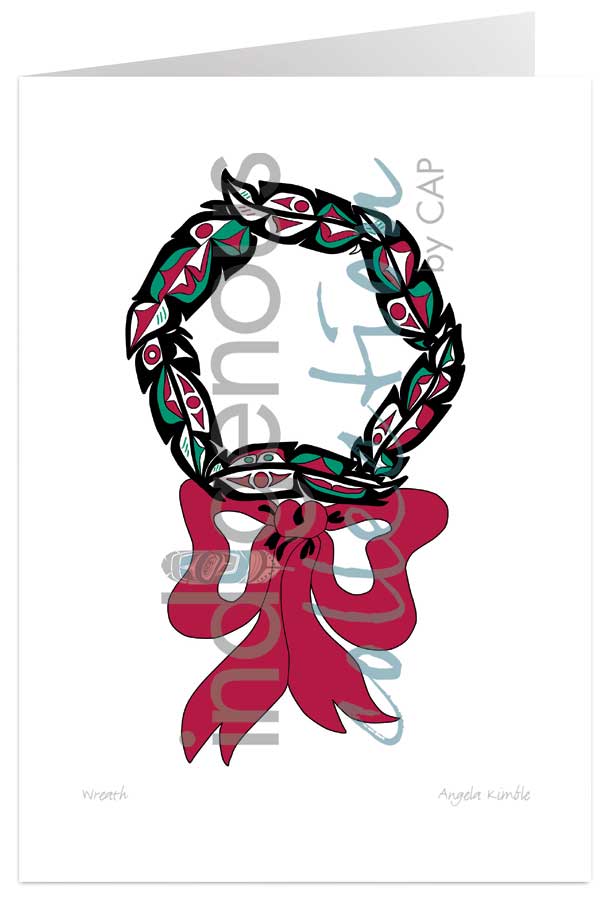 Wreath 5 x 7 Art Card by artist Angela Kimble. Indigenous Collection