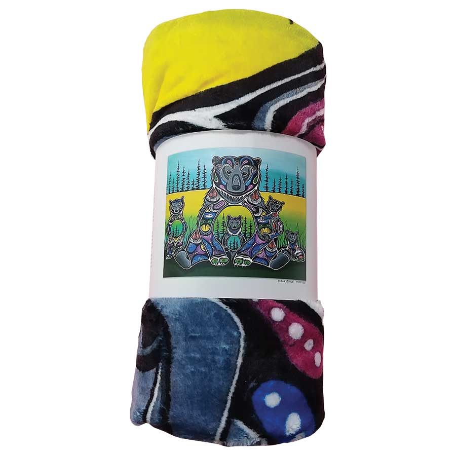 Bear Medicine Fleece Blanket by artist Jessica Somers