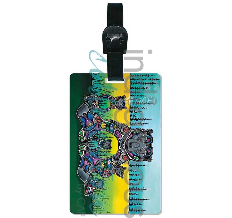 Bear Medicine Luggage Tag by artist Jessica Somers