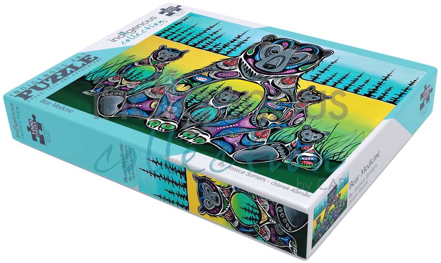 Bear Medicine Puzzle - 1000 Pcs by artist Jessica Somers. Indigenous Collection.