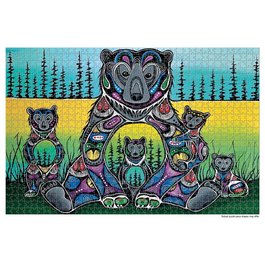 Bear Medicine Puzzle - 1000 Pcs by artist Jessica Somers. Indigenous Collection.
