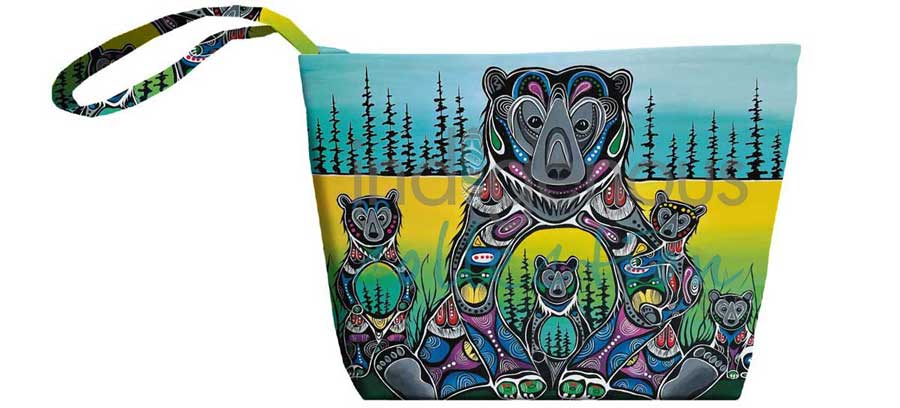 Bear Medicine Small Tote Bag by artist Jessica Somers