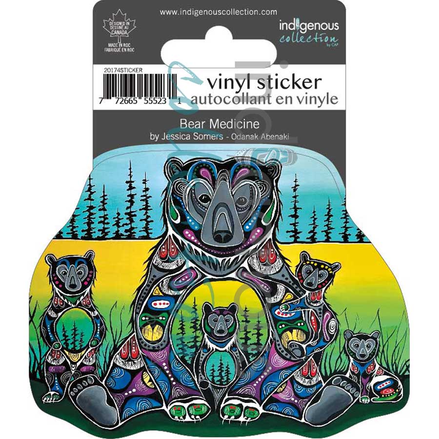 Bear Medicine Vinyl Die-Cut Sticker by artist Jessica Somers