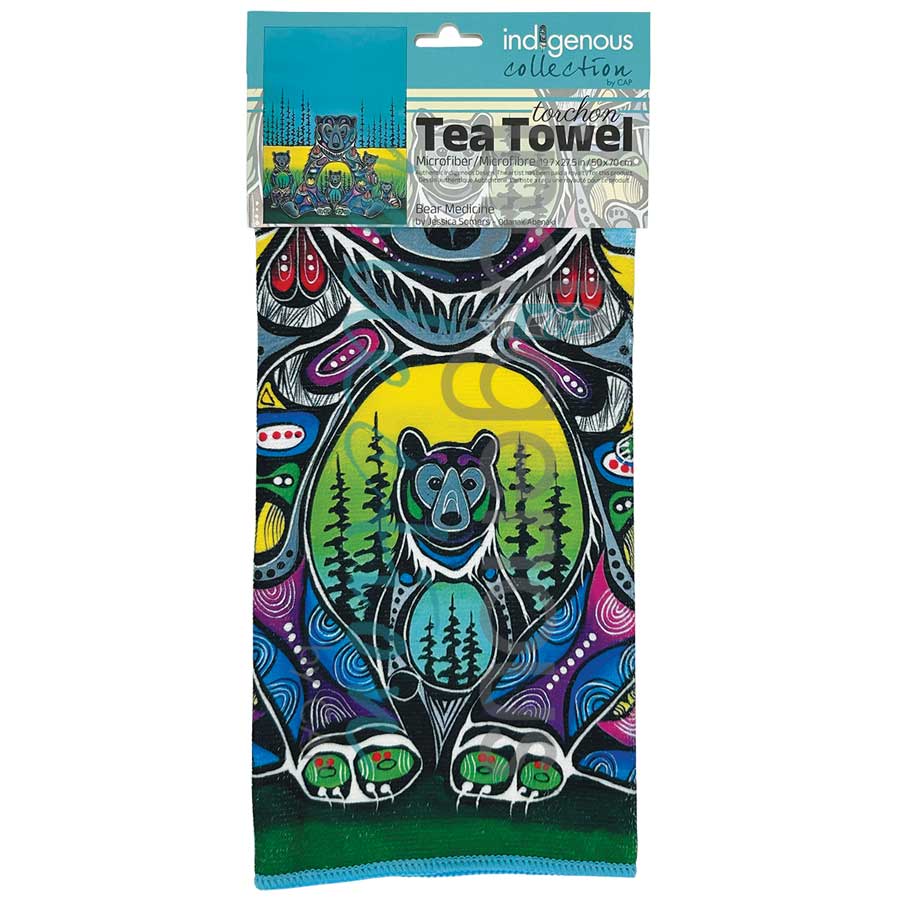 Bear Medicine Tea Towel by artist Jessica Somers