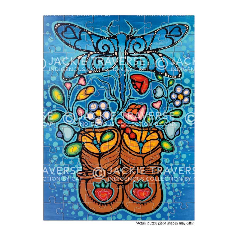 Little Ancestors Puzzle - On The Go - 72 Pcs by artist Jackie Traverse. Indigenous Collection.