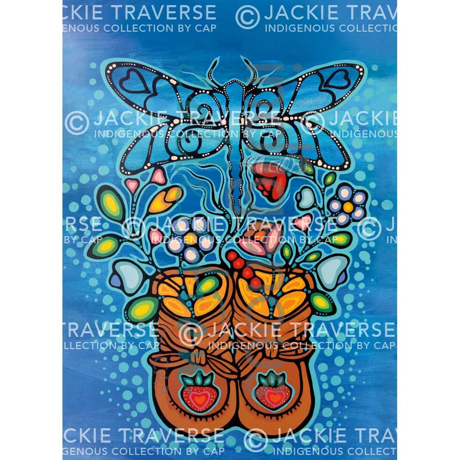 Little Ancestors Tea Towel by artist Jackie Traverse