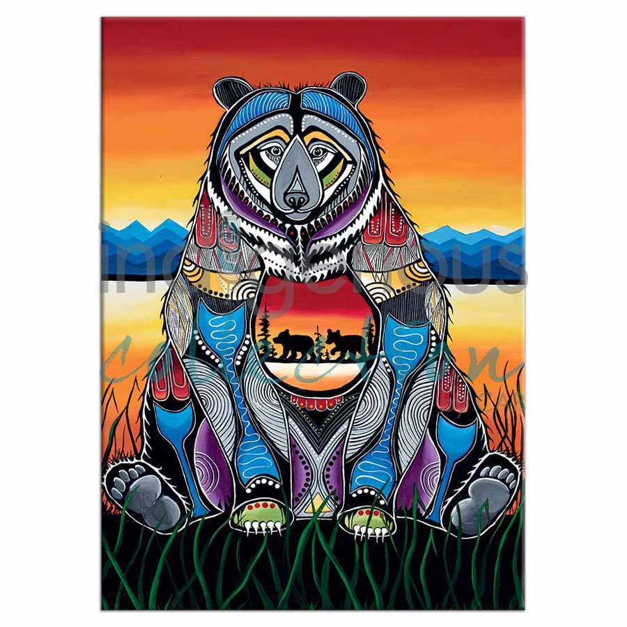 Bear - Mukwa Magnets by artist Jessica Somers