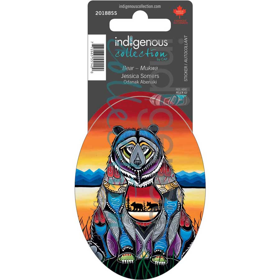 Bear - Mukwa Sticker by artist Jessica Somers